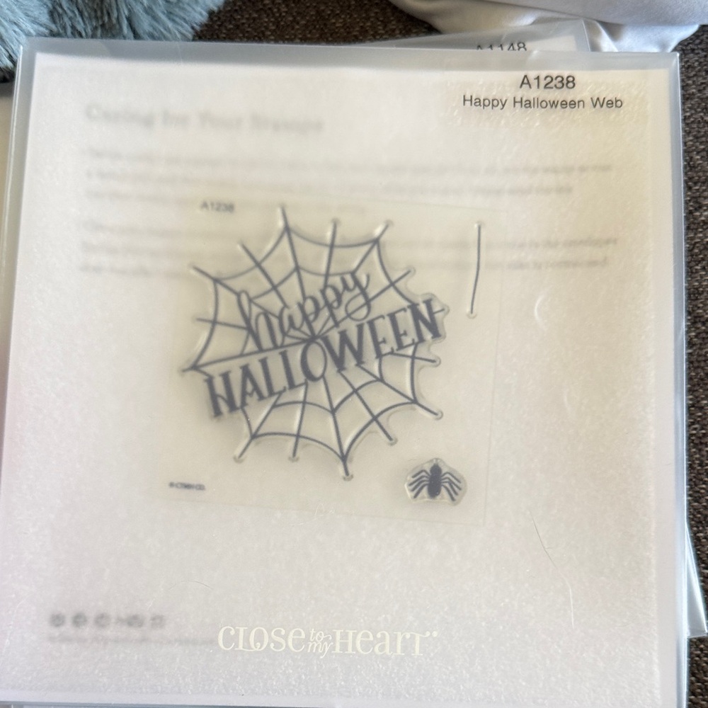 Close to My Heart Happy Halloween Web Clear Stamp - Black